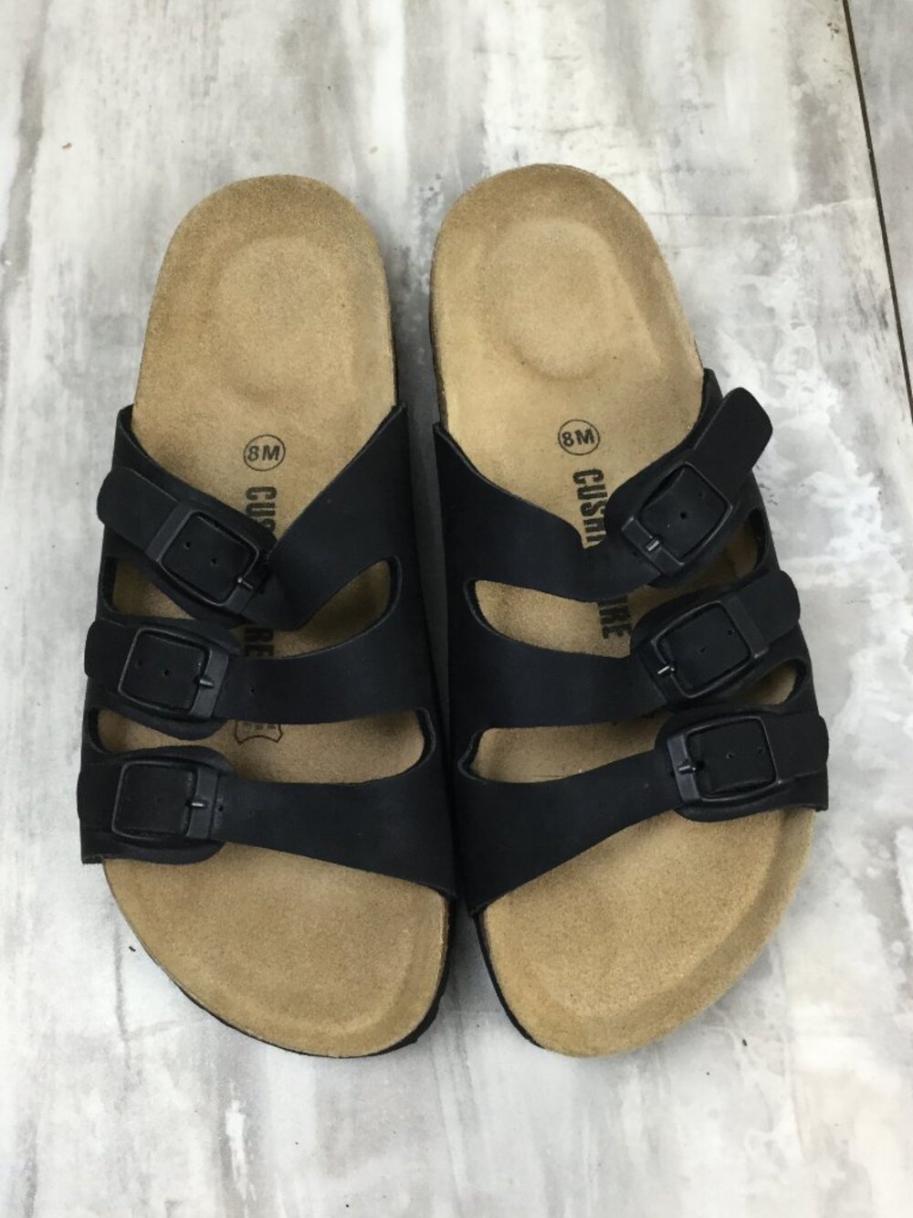 Cushionaire Black Sandal 8